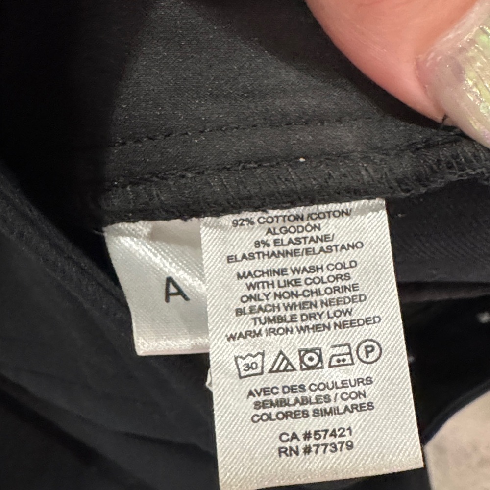 Ann Taylor petites wide leg Black Cropped Pants size 00P - Picture 6 of 6